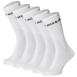 JACK&JONES Kinder Tennissocken, 5er Pack - JACBASIC LOGO TENNISSOCK, Baumwollmischung, Logo