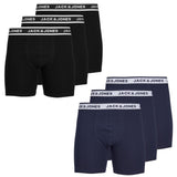 JACK&JONES Herren Boxershorts, 3er Pack - JACSOLID, Baumwoll-Stretch, einfarbig