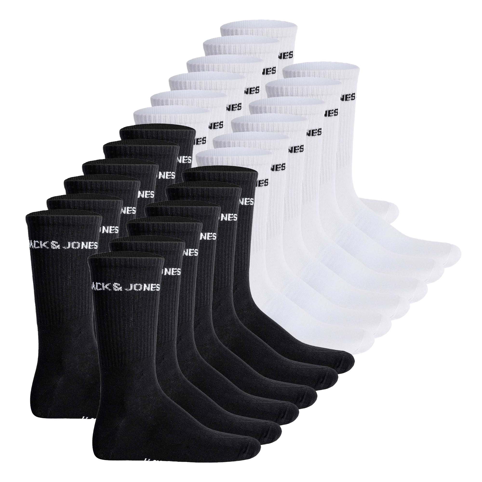 JACK&JONES Herren Tennissocken, 24er Pack - JACLOGO, One Size
