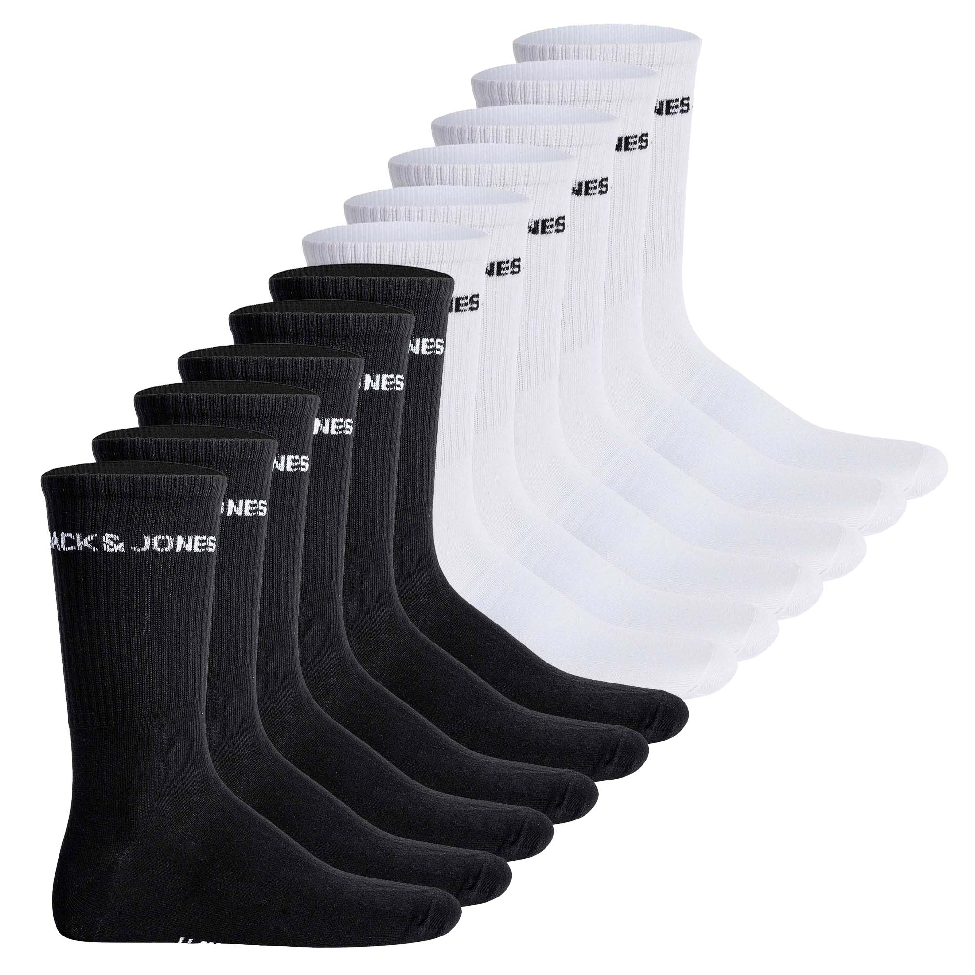 JACK&JONES Herren Tennissocken, 12er Pack - JACLOGO, One Size