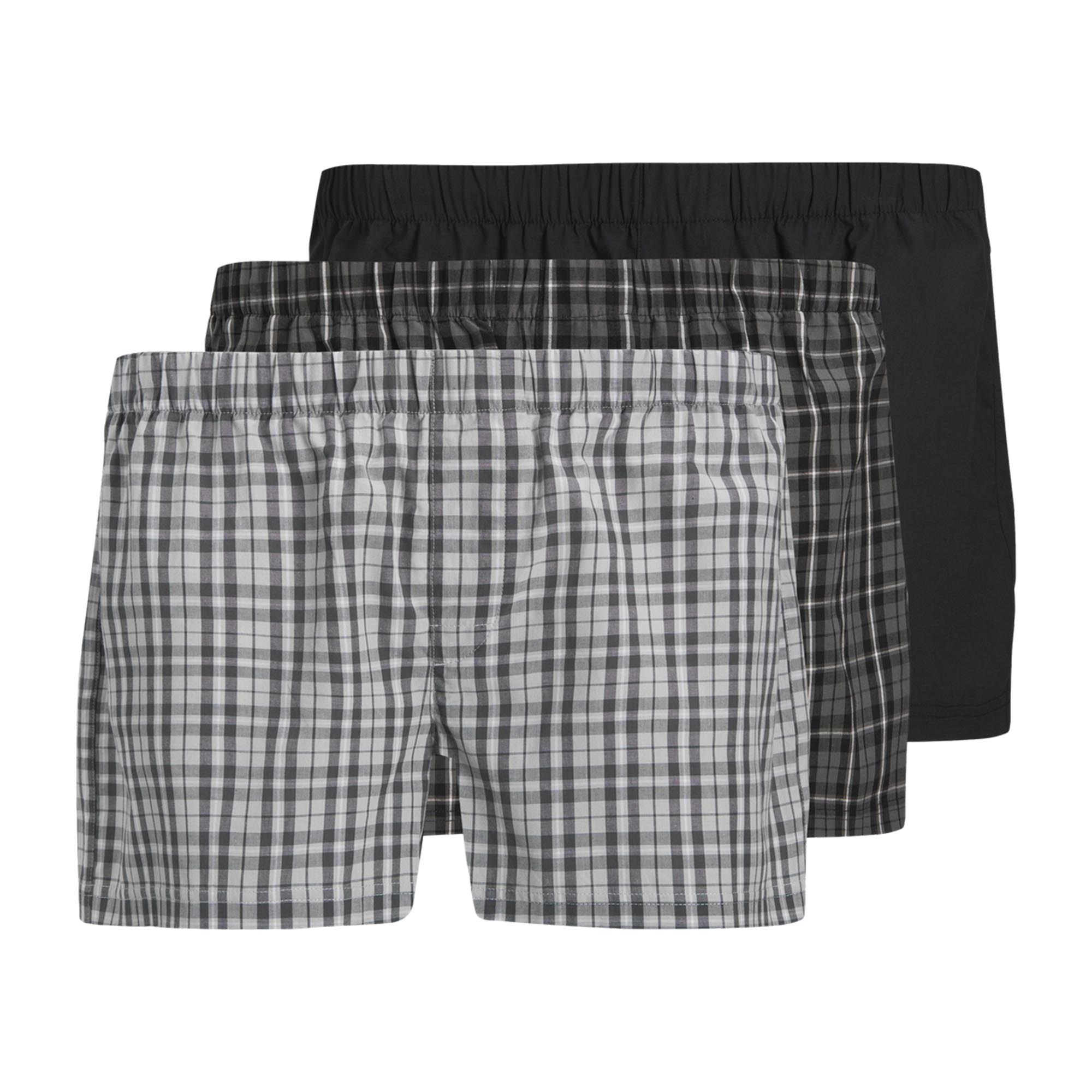 JACK&JONES Herren Web-Boxershorts, 3er Pack - JACMILANO WOVEN BOXERS 3 PACK , Baumwolle