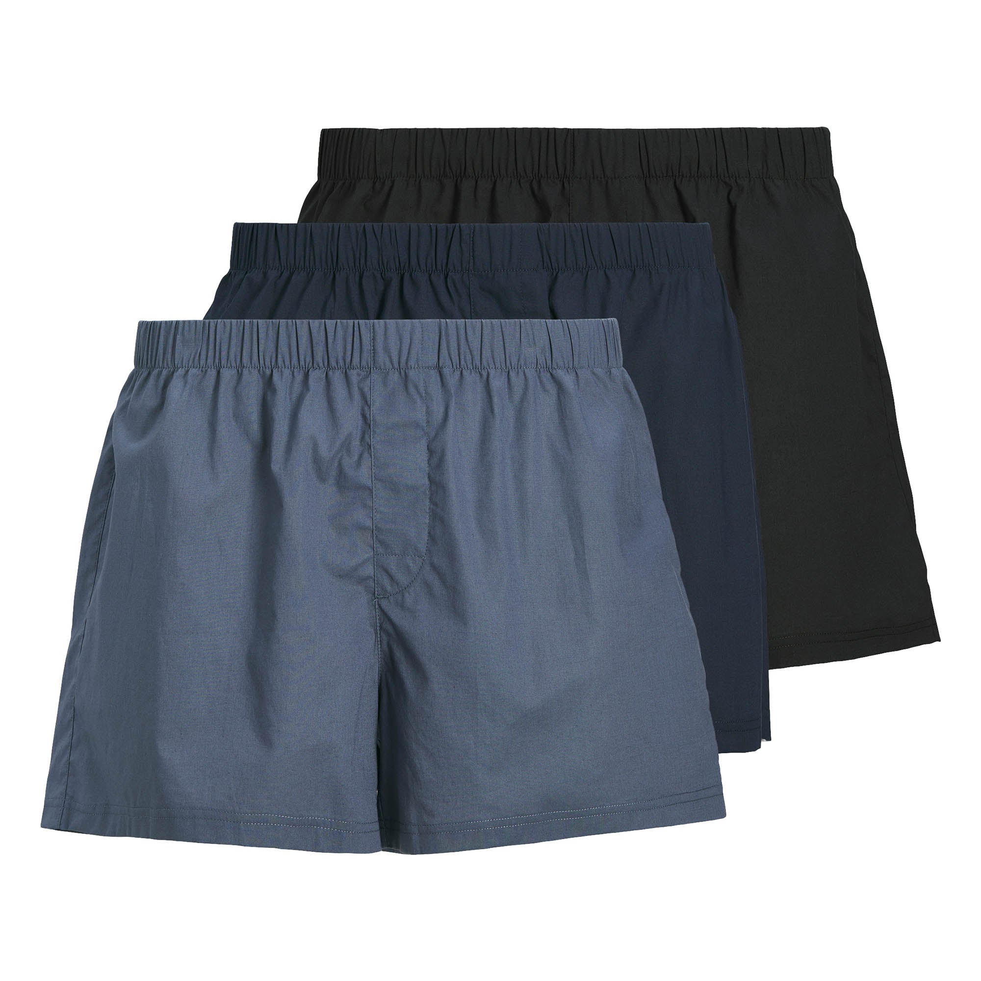 JACK&JONES Herren Web-Boxershorts, 3er Pack - JACMILANO WOVEN BOXERS 3 PACK , Baumwolle