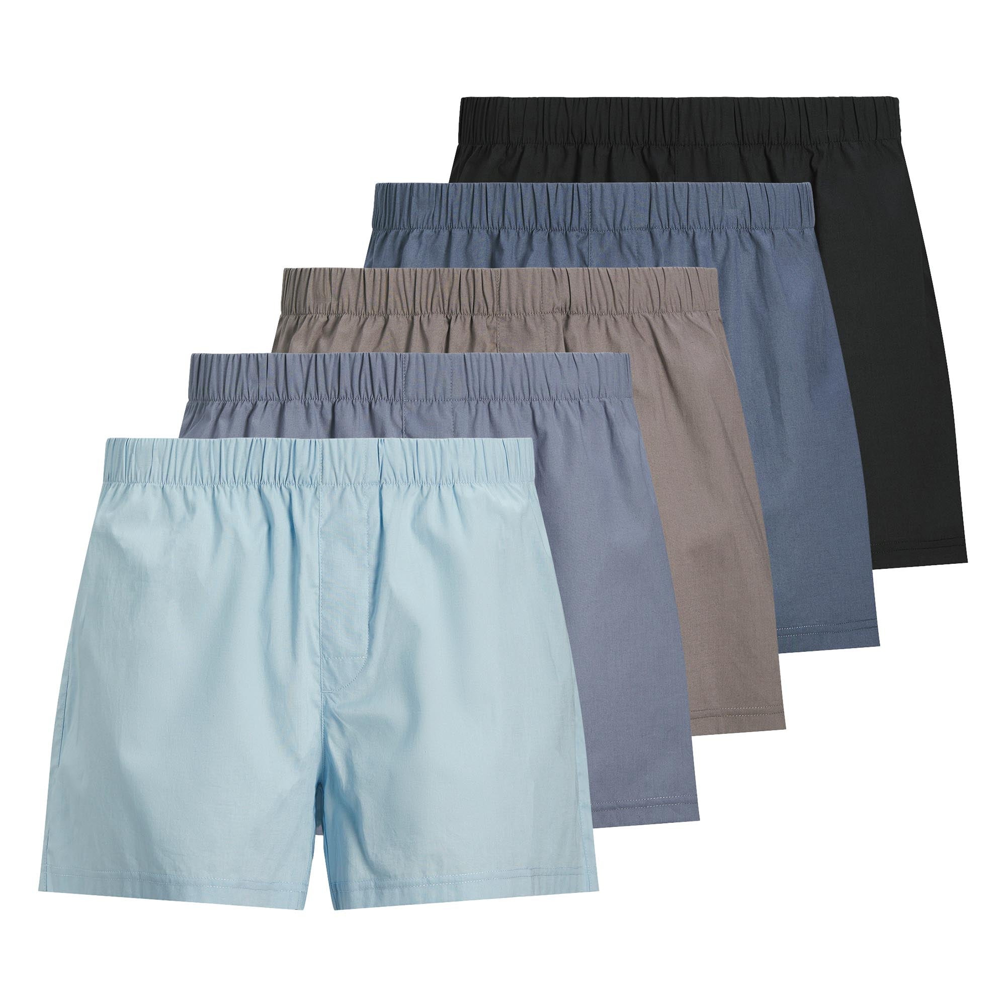 JACK&JONES men's woven boxer shorts, 5-pack JACMILANO WOVEN BOXERS 5 PACK, cotton