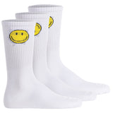 JACK&JONES Men Socks, 3-Pack - JACGREG SMILEY TENNIS SOCKS, Patterned, One Size