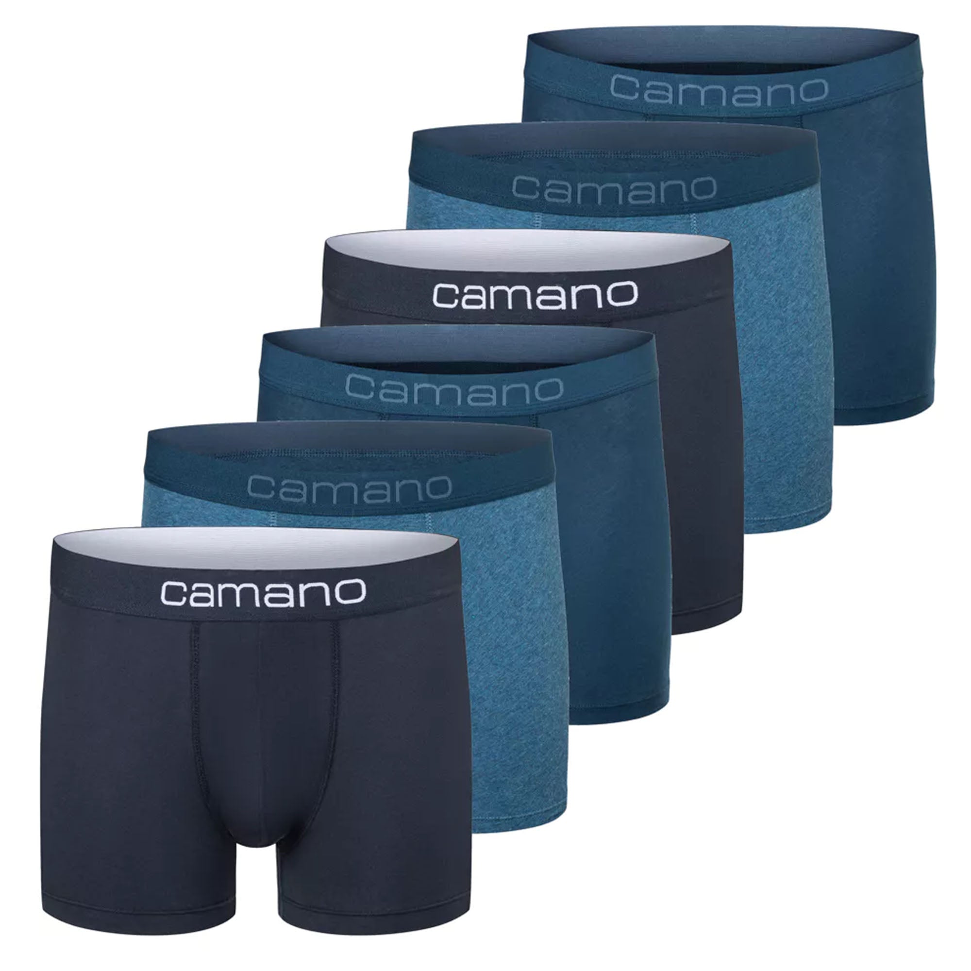 Camano Herren Boxershorts, 6er Pack - Comfort BCI Cotton, Unterhosen, Stretch Baumwolle
