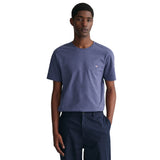 GANT Herren T-Shirt - REGULAR SHIELD, Rundhals, kurzarm, Baumwolle, Stickerei – 2/5