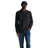 GANT Herren Poloshirt - REGULAR SHIELD LONGSLEEVE PIQUE RUGGER, Langarm, Logo – 3/3