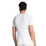 CALIDA Herren T-Shirt, 4er Pack - Natural Benefit, V-Ausschnitt, Single Jersey