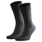 FALKE Men Socks Pack of 2 - Carpet in Shoe, Merino Wool, plain Colours