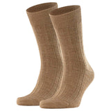FALKE Men Socks Pack of 2 - Carpet in Shoe, Merino Wool, plain Colours