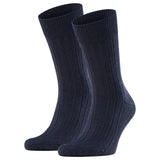 FALKE Herren Socken 2er Pack - Teppich im Schuh, Merinowolle, Unifarben