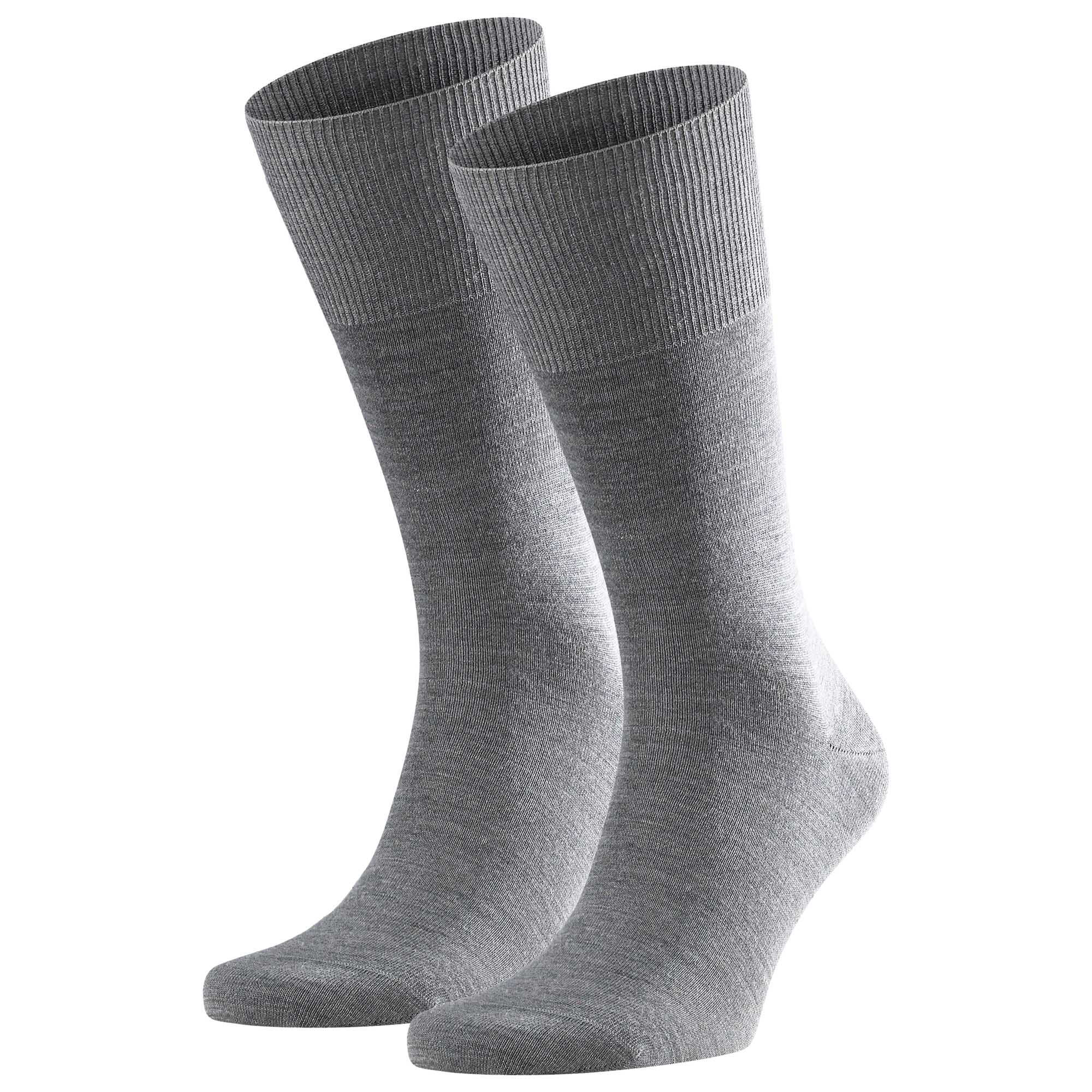 FALKE Herren Socken 2er Pack - Airport, Kurzstrumpf, Freizeit- und Business-Socken, Unifarben