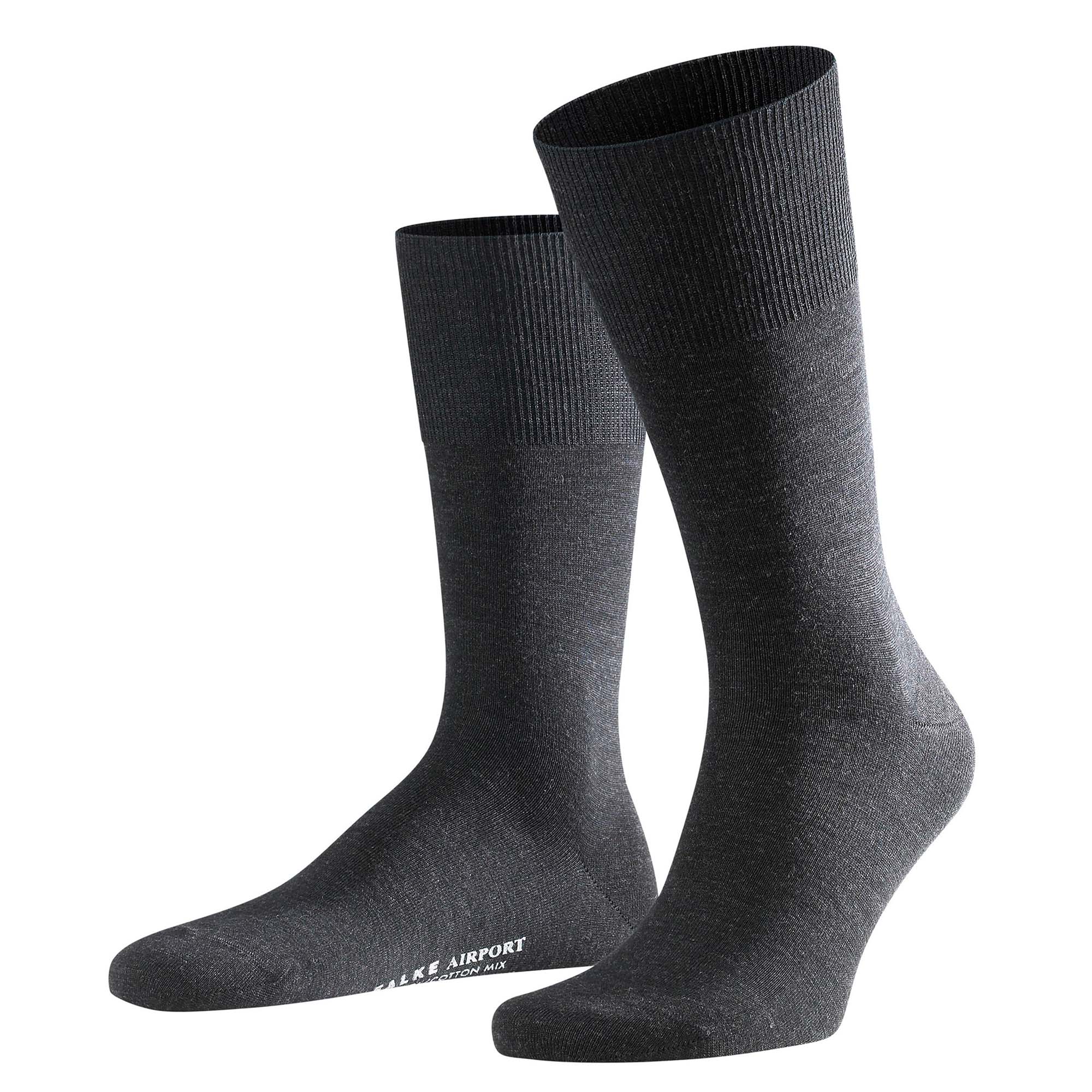 FALKE Herren Socken - Airport, Kurzstrumpf, Freizeit- und Business-Socken, Unifarben