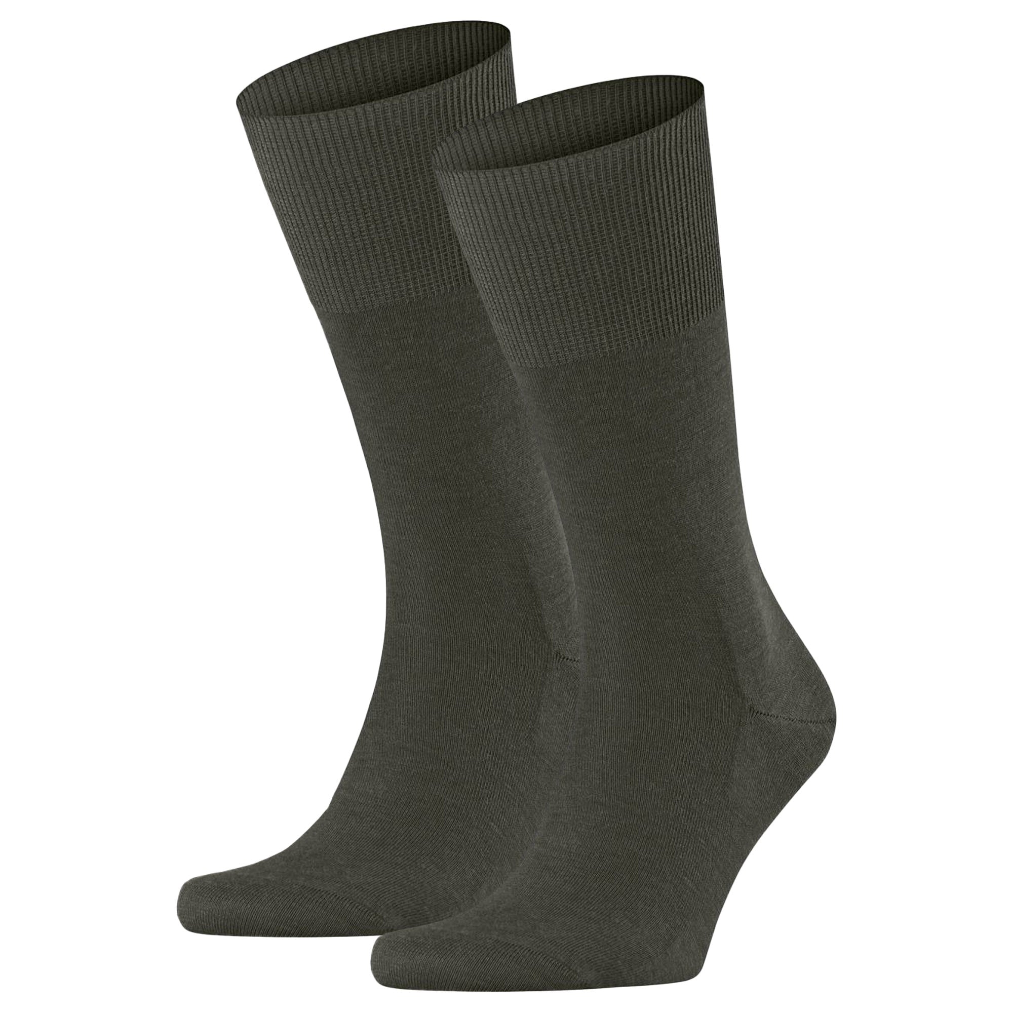 FALKE Herren Socken 2er Pack - Airport, Kurzstrumpf, Freizeit- und Business-Socken, Unifarben