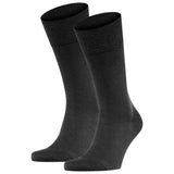 FALKE men's socks 2 pack - Sensitiv Berlin, short stocking, comfort waistband, plain