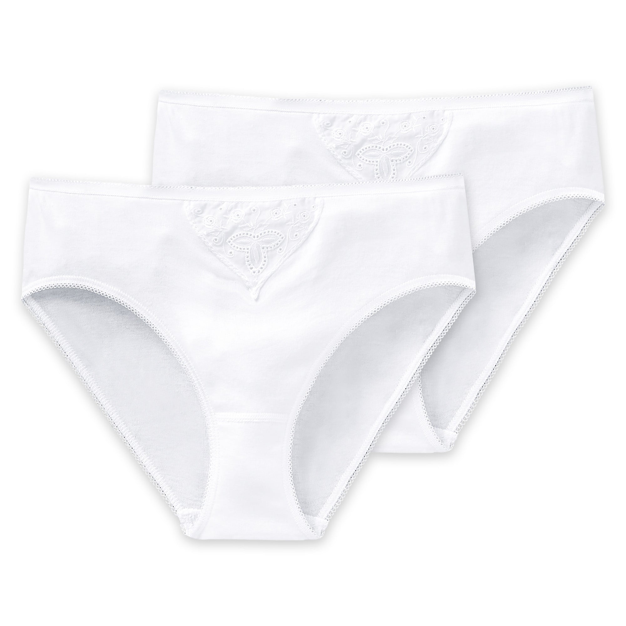 SCHIESSER Damen Tai-Slips, 2er Pack - "Cotton Essentials", Tai Pants, Baumwolle