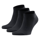 FALKE Herren Socken 3er Pack - Family Sneaker, Anti-Slip-System, Baumwollmischung, Uni