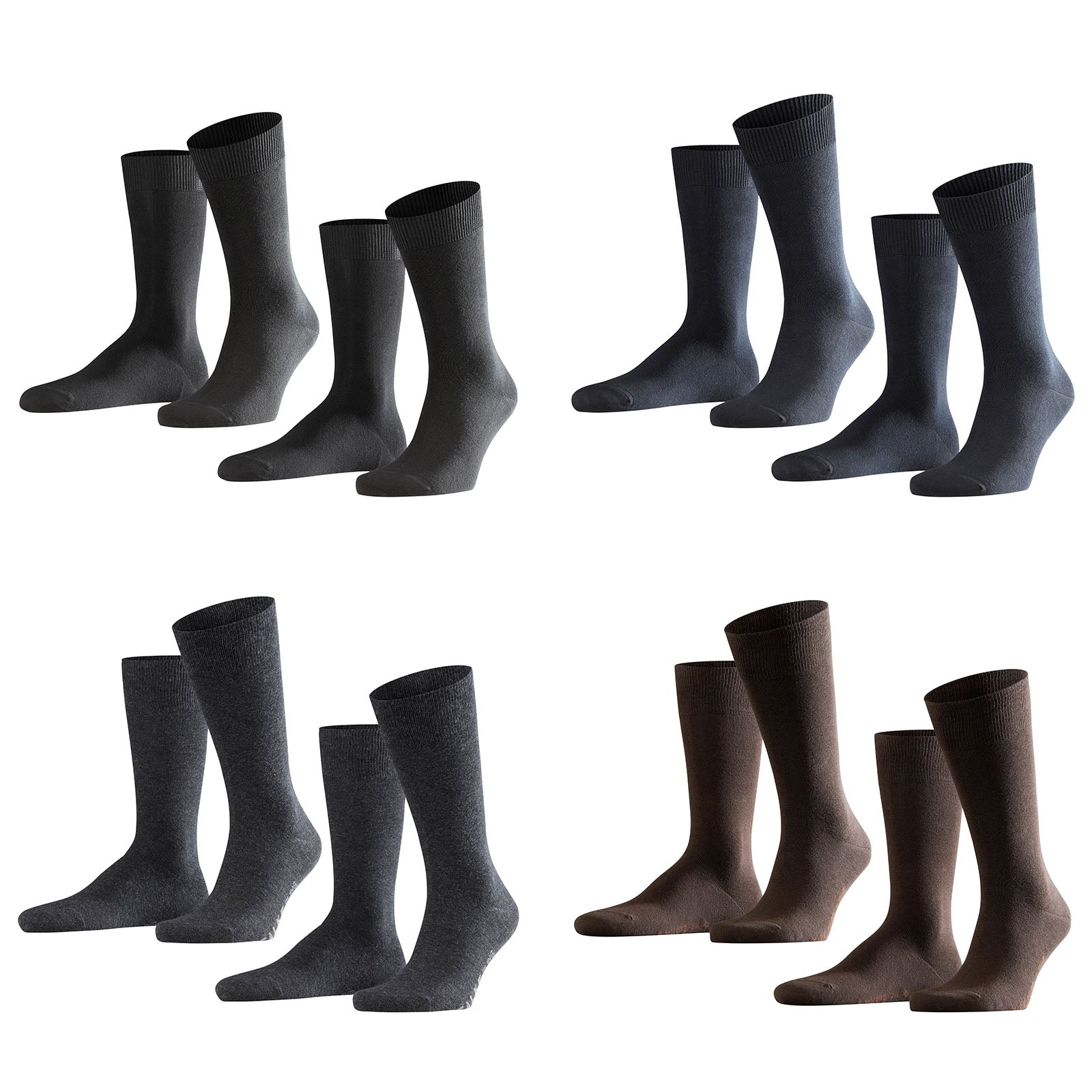FALKE Herren Socken Swing - Herren, Strümpfe, Unifarben, 39-46, Vorteilspack