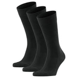 FALKE Herren Socken - 3er Pack Family SO, Allrounder Strümpfe, Uni, Baumwollmischung