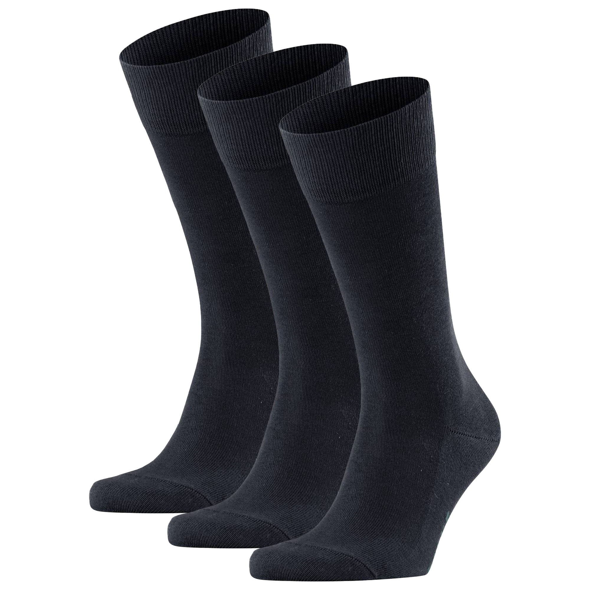 FALKE Herren Socken - 3er Pack Family SO, Allrounder Strümpfe, Uni, Baumwollmischung