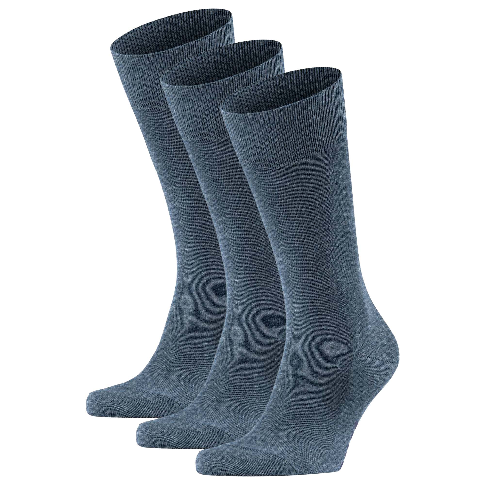 FALKE Herren Socken - 3er Pack Family SO, Allrounder Strümpfe, Uni, Baumwollmischung