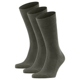 FALKE Herren Socken - 3er Pack Family SO, Allrounder Strümpfe, Uni, Baumwollmischung
