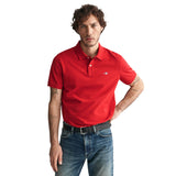 GANT Herren Poloshirt - REGULAR SHIELD, Kurzarm, Knopfleiste, Pique, Stickerei – 3/4
