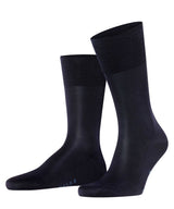 FALKE Herren Socken - Tiago, Strümpfe, Baumwolle, Logo, lang, einfarbig
