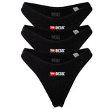 DIESEL Damen Tanga, 3er Pack - PUNCHY-D-CORE, Cotton Stretch, Logo – 1/5
