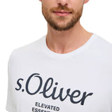 s.Oliver Herren T-Shirt - Basic, Logoprint, Rundhals, Baumwolle – 5/5