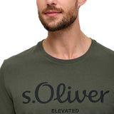s.Oliver Herren T-Shirt - Basic, Logoprint, Rundhals, Baumwolle – 5/5