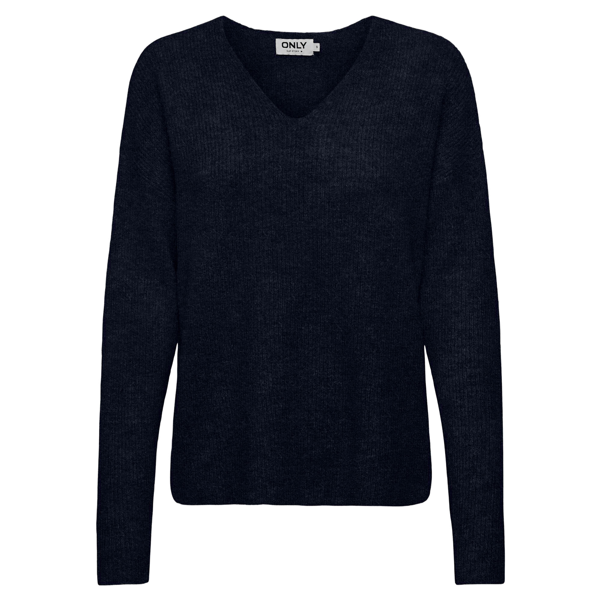 ONLY Damen Strickpullover - ONLCAMILLA V-NECK PULLOVER, V-Ausschnitt, einfarbig