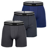 SCOTCH&SODA Herren Boxershorts, 3er Pack - Solid Cotton Stretch