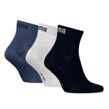 PUMA Unisex Quarter socks, 3-pack - Quarter Plain 3P, logo, solid colour – 2/3