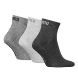 PUMA Unisex Quarter socks, 3-pack - Quarter Plain 3P, logo, solid colour – 2/3