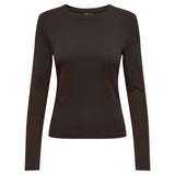 ONLY Damen Langarmshirt - ONLRILEY O-NECK TOP, Longsleeve, Rundhals, Cotton Stretch