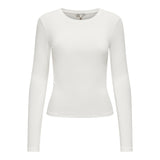 ONLY Damen Langarmshirt - ONLRILEY O-NECK TOP, Longsleeve, Rundhals, Cotton Stretch