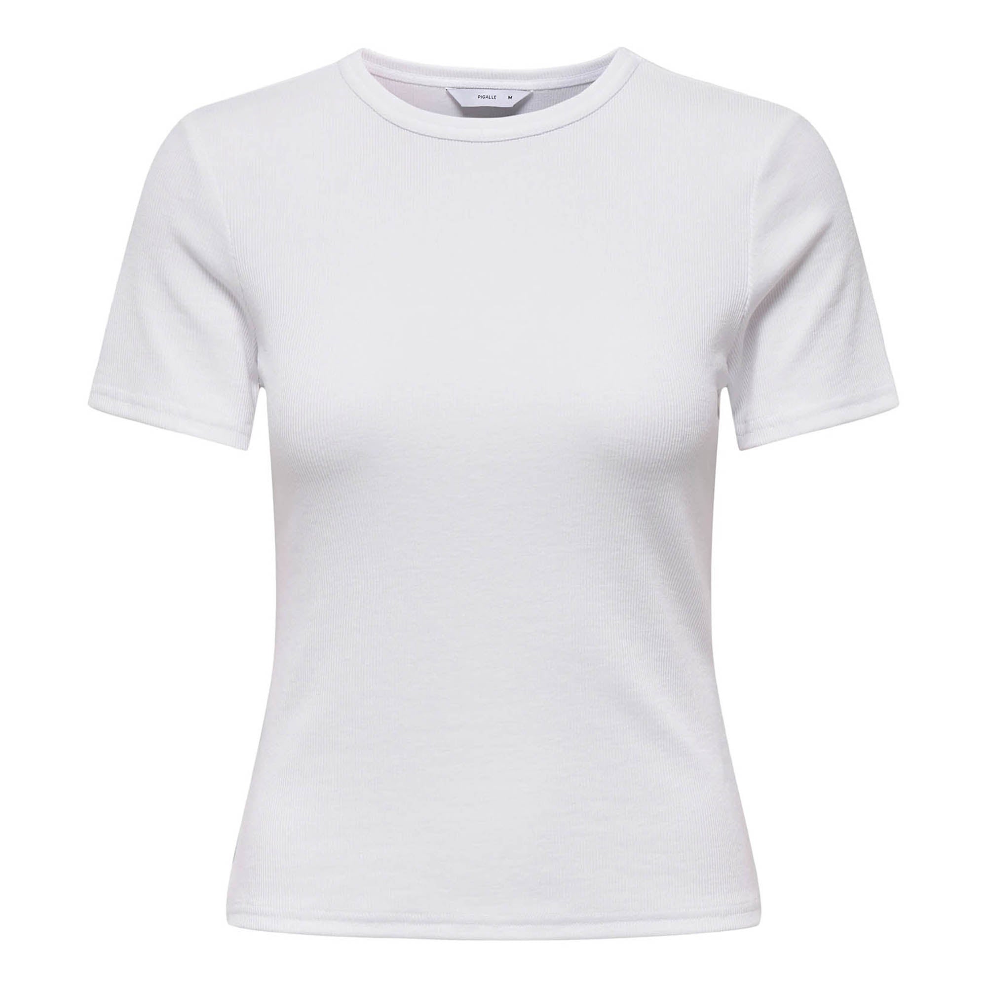 ONLY Damen T-Shirt - ONLJUNE TEE, Materialmix, Slim Fit, einfarbig