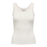 ONLY Women Top - ONLSARA SHARAI LIFEW TANK TOP, lace, ribbed, round neck, cotton