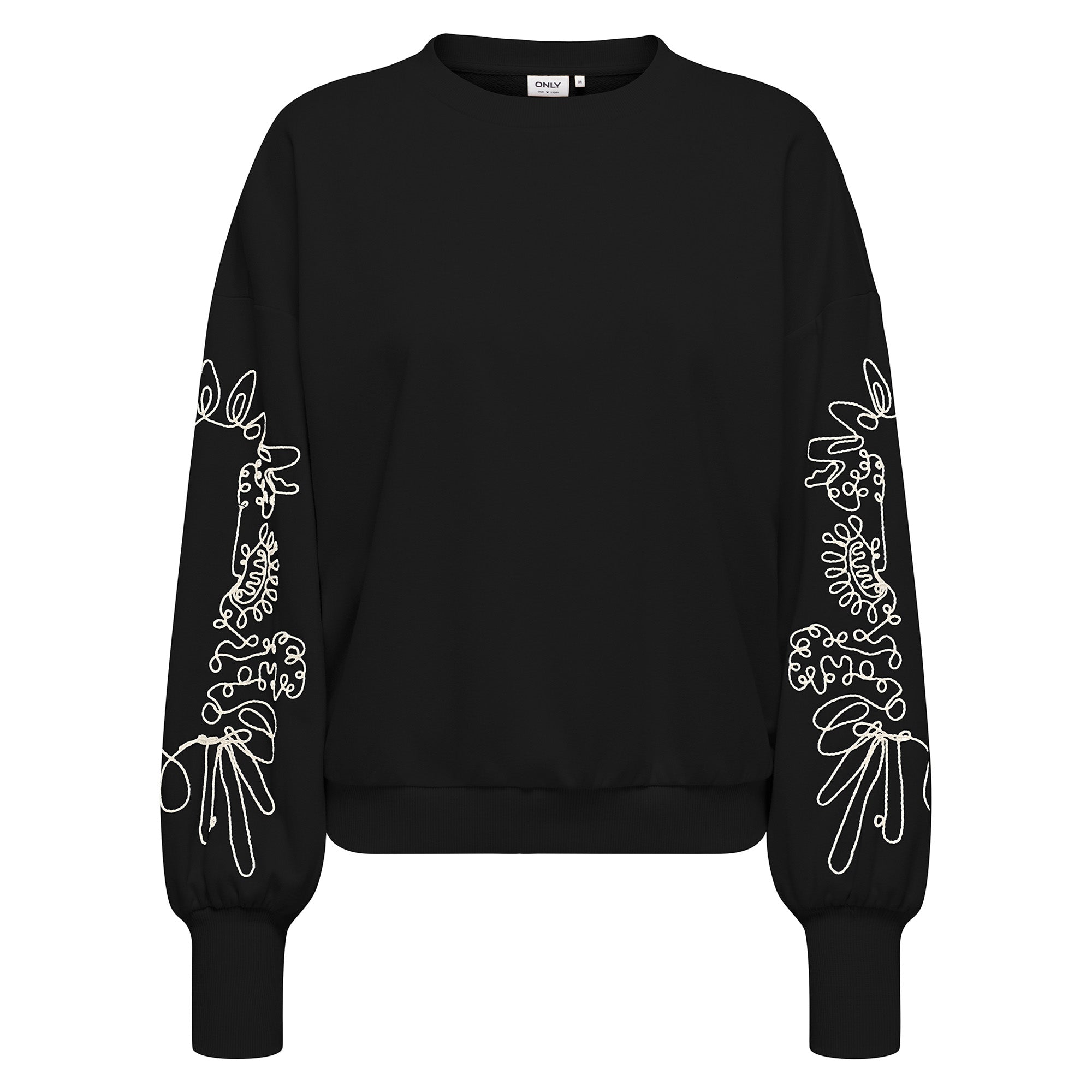 ONLY Damen Sweatshirt - ONLBROOKE, Rundhals, Baumwollmsichung, floral
