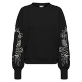 ONLY Women Sweatshirt - ONLBROOKE, Crew Neck, Cotton Blend, Floral