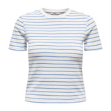 ONLY Women T-shirt Pack of 3 - ONLLUPE STRIPE TEE, short sleeves, round neck, slim fit, stripes