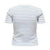 ONLY Women T-shirt Pack of 3 - ONLLUPE STRIPE TEE, short sleeves, round neck, slim fit, stripes