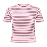 ONLY Women T-shirt - ONLLUPE STRIPE TEE, short sleeves, round neck, slim fit, stripes