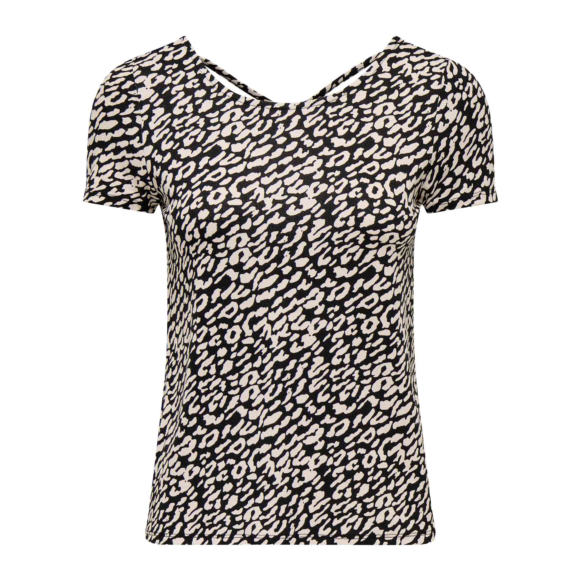 ONLY Women T-shirt - ONLBERA BACK LACE UP TO, round neck, viscose