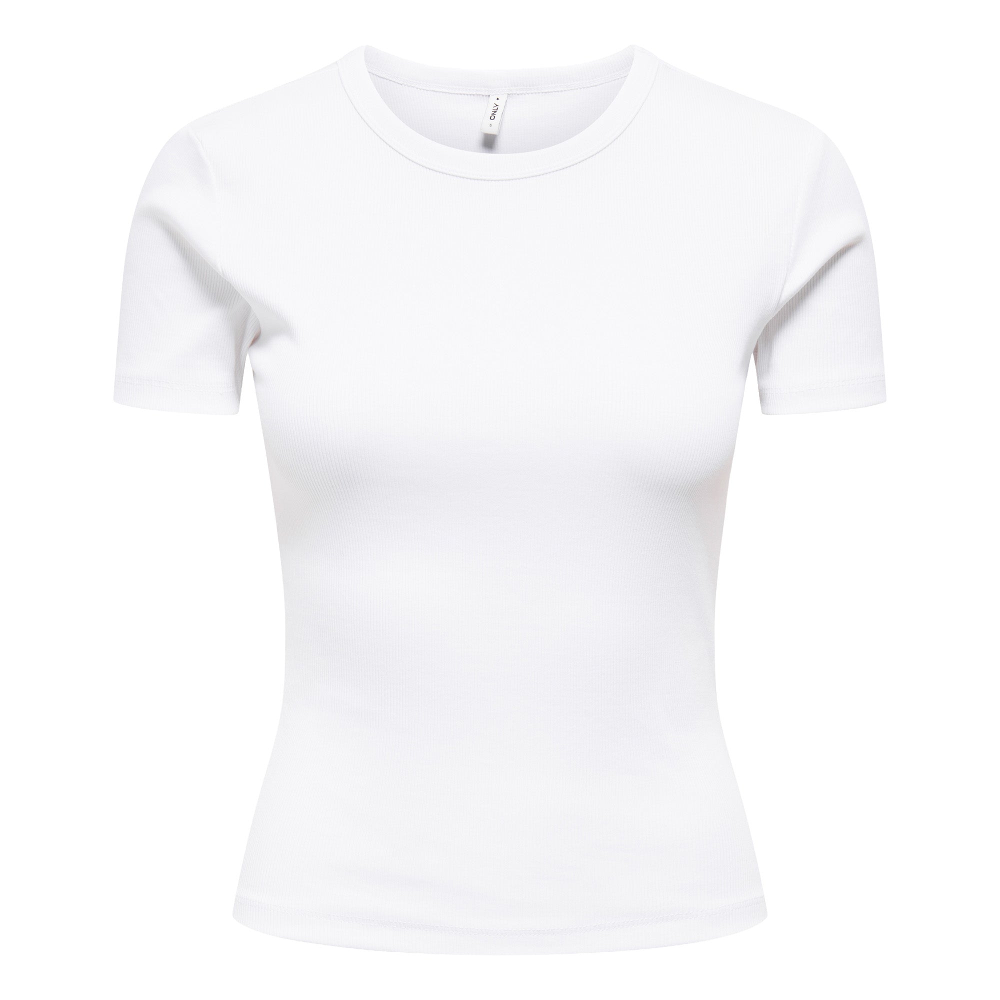 ONLY Damen T-Shirt - ONLVAL LIFE O-NECK TOP, Rundhals, Baumwolle, einfarbig