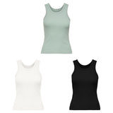 ONLY Women Tank Top - ONLVAL LIFE TANKTOP, cotton, round neck, slim fit