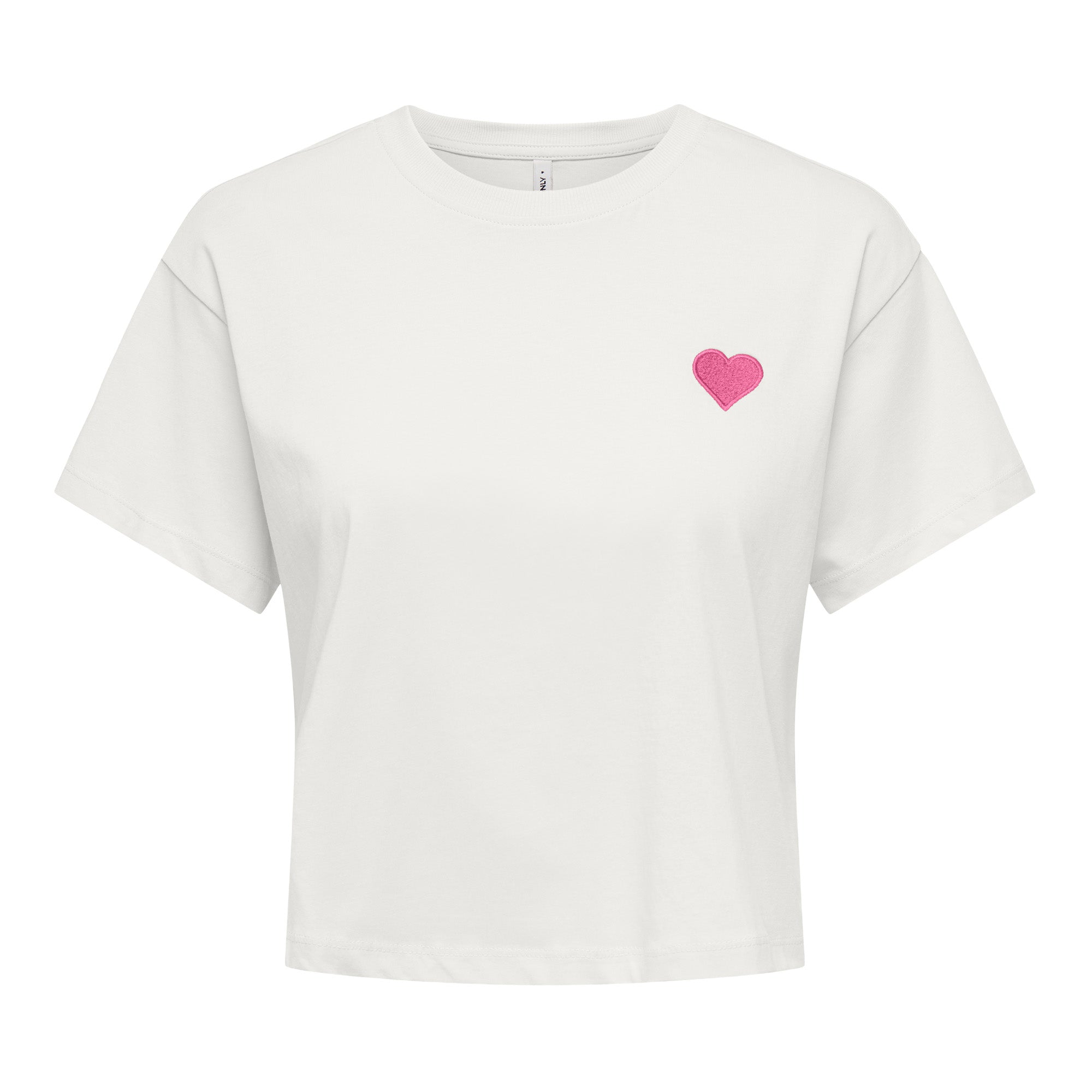 ONLY Women T-shirt - ONLBRIANNA LIFE O-NECK TOP BOX, round neck, cropped, regular fit, cotton