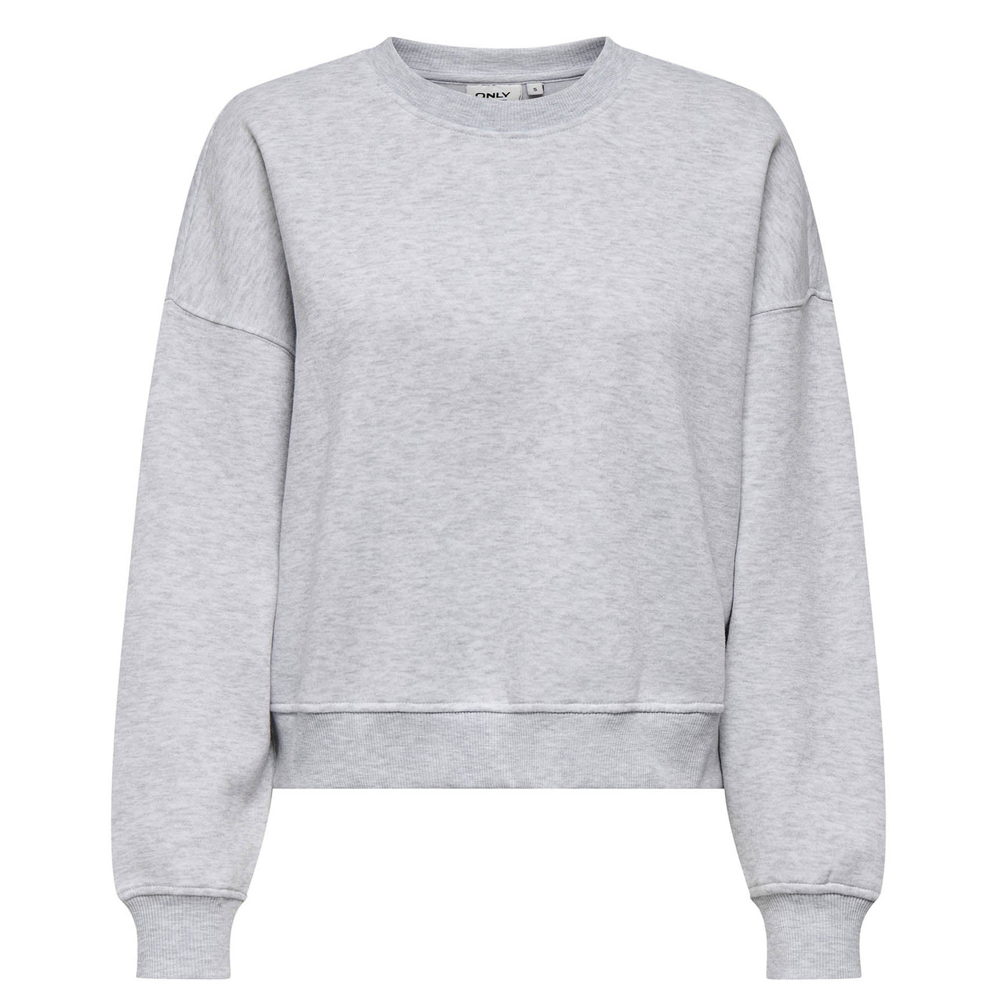ONLY Women Sweatshirt - ONLHAPP CREW NECK SWT, Cotton Blend, Regular Fit, Solid Color
