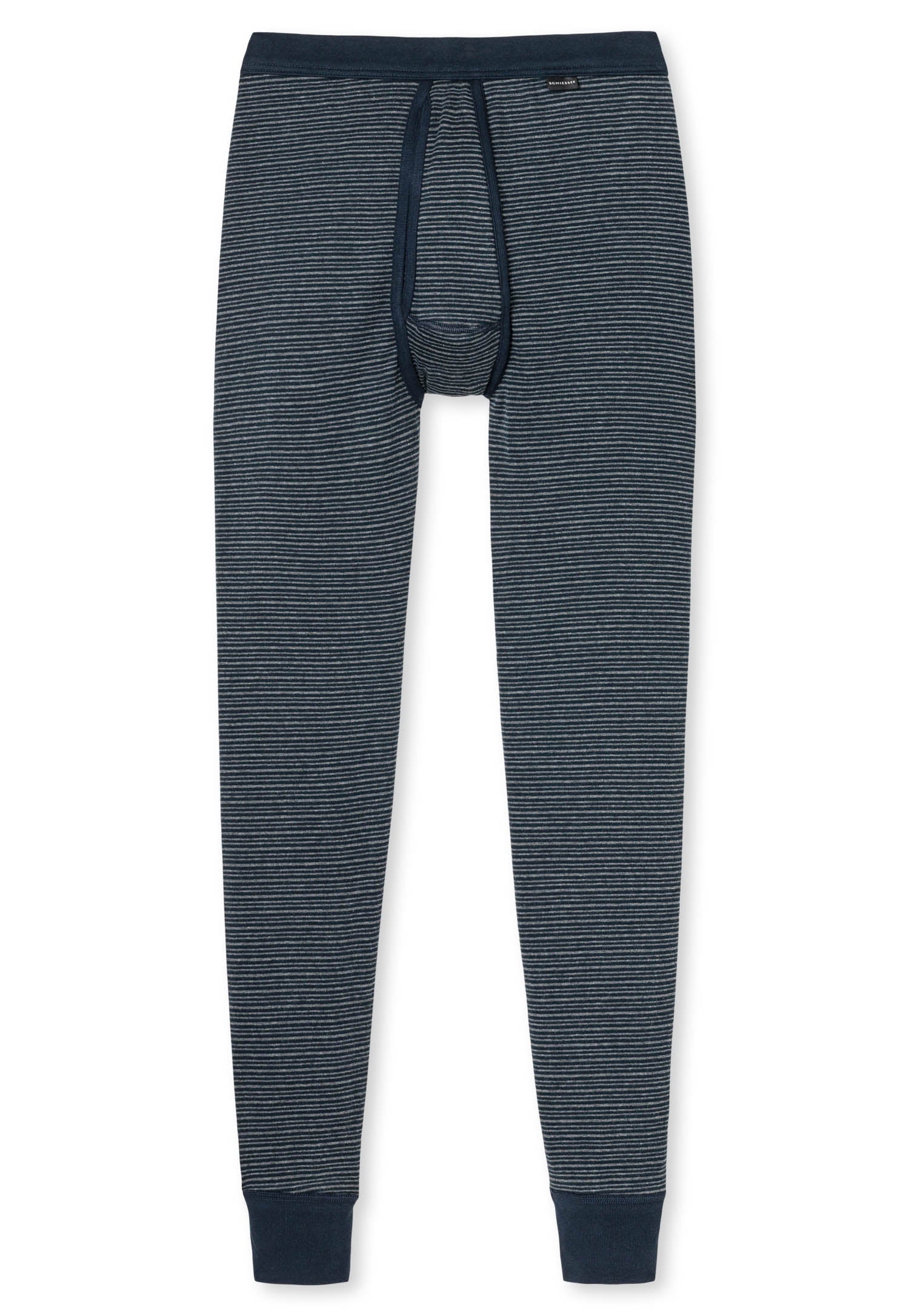 SCHIESSER Herren Unterhose lang - Original Feinripp Melange, Long Johns, Eingriff